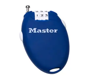 Master Lock 4603EURD Zatahovací kabelový zámek - modrý