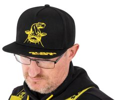 Black Cat Kšiltovka Flat Peak Cap Black