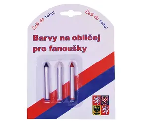 SPORTTEAM Barvy na obličej ČR2 tužky 3ks