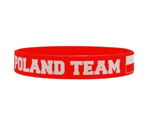 SPORTTEAM Náramek silikon Polsko 1 červený