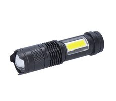Solight WN49 LED kapesní svítilna se zoomem černá / nabíjecí / 100lm+70lm / Li-Ion