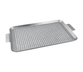 Lamart BBQ Grilovací plech / 50 x 30cm / nerez