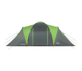 NILS Camp NC6431 Highland IV zelený/šedý / Rodinný stan / 4 osoby / 125+200+125 x 210 x 190 cm / vodní sloupec: 4000mm
