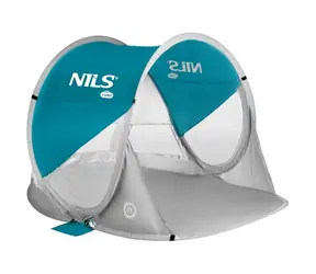 NILS Camp NC3142 modrozelený / Samorozkládací plážový stan / 120 x 150 x 96 cm / Vodní sloupec: 1000 mm