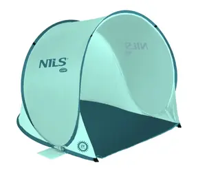 NILS Camp NC3173 mentolový / Samorozkládací plážový stan / 110 x 140 x 110 cm / Vodní sloupec: 1000 mm