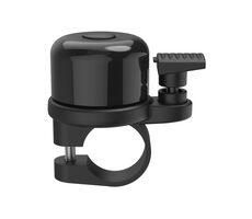 Hama AirBell černá / zvonek na kolo se skrytým držákem pro AirTag / 85 dB / průměr 2,2 cm