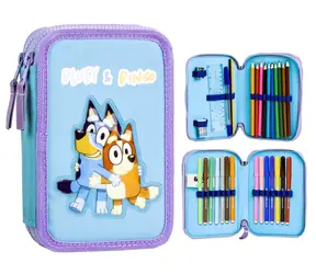 Cerdá Pencil Case Blue - plně vybavený dvoupatrový penál
