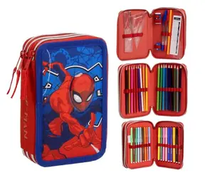 Cerdá Pencil Case Spiderman  - plně vybavený třípatrový penál