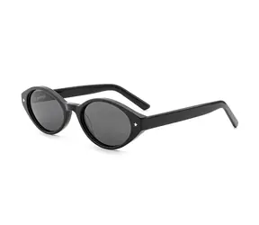 VeyRey Dámské cat-eye acetátové polarizační sluneční brýle Aest černá obruba černá skla