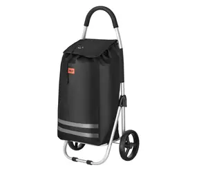 NILS NC4304 Skládací nákupní taška na kolečkách 45L černá