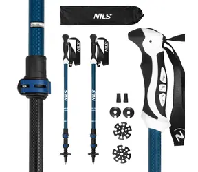 NILS TK8601 Trekingové hole modré