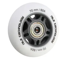 NILS Extreme PU 70x24 82A Matná kolečka s ložisky ABEC 9 bílá 4 ks