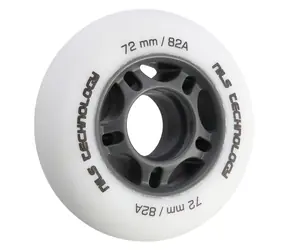 NILS Extreme PU 72x24 82A Matná kolečka bílá 4 ks