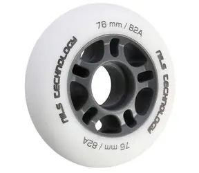 NILS Extreme PU 76x24 82A Matná kolečka bílá 4 ks