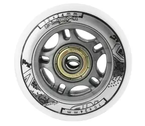 NILS Extreme Sestava bílých PU koleček 70x24 + ložiska ABEC7