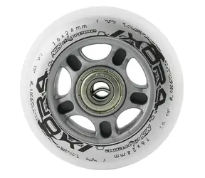 NILS Extreme Sestava bílých PU koleček 76x24 + ložiska ABEC7