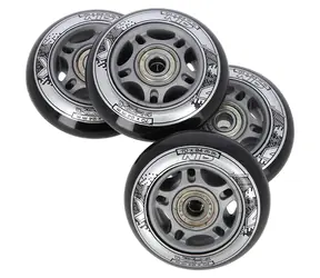 NILS Extreme Sestava černých PU koleček 70x24 + ložiska ABEC9
