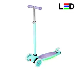 NILS Fun HLB1310 Dětská tříkolová koloběžka s LED fialová