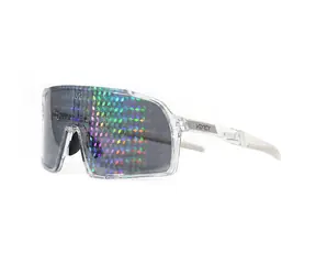 VeyRey Sportovní sluneční brýle Ogharod  (hologram Diamant) čirá obruba vícebarevná skla