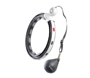 HMS HHM15 Masážní hula hoop se závažím. magnety a počítadlem černá