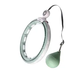 HMS HHM15 Masážní hula hoop se závažím. magnety a počítadlem zelená