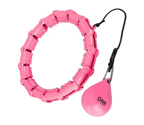 One Fitness OHA02 Masážní hula hoop se závažím růžová
