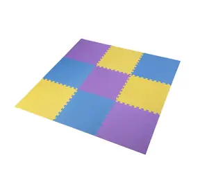One Fitness MP10 Ochranná puzzle podložka žlutá-modrá-fialová