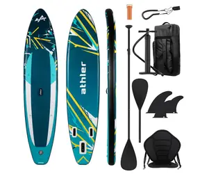 Athler Nafukovací Paddleboard SUP Zander 350cm zelená / příslušenství / Max. nosnost 180kg