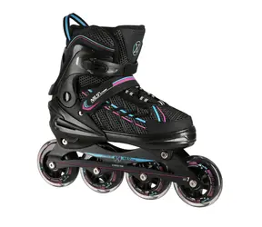 NILS EXTREME NA1128 ČERNO-FIALOVÉ VEL.XL(43-45) KOLEČKOVÉ BRUSLE 