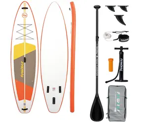 FunWater Nafukovací Paddleboard SUPFW69B 335cm oranžovo-bílá / příslušenství 
