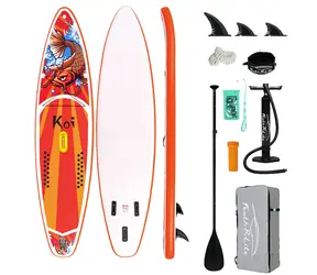 FunWater Nafukovací Paddleboard SUPFR01E Feath-R Lite Koi 350cm oranžová / příslušenství 