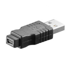 PremiumCord USB redukce A/M - MINI-B 5 PIN/F