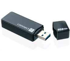 CONNECT IT USB 3.0 GEAR černá / Externí čtečka karet / USB / MicroSD / SD