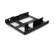 AXAGON RHD-225, kovový rámeček pro 2x 2.5" HDD/SSD do 3.5" pozice, montáž ventilátoru