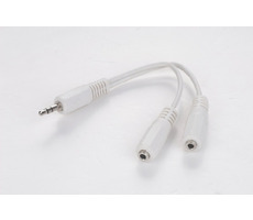 Gembird audio rozdvojka / 1x 3.5 mm M <-> 2x 3.5 mm F / 10 cm / redukce / bílá