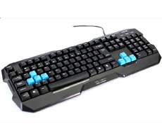 E-BLUE Polygon klávesnice / herní / odolná proti polití / USB / US / černá