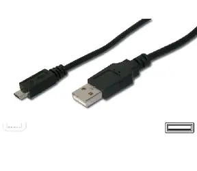 PremiumCord Kabel micro USB 2.0, A-B 20cm černá