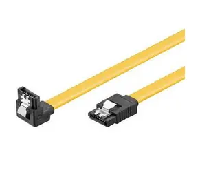 PremiumCord SATA 3.0 datový kabel / Kovová západka / 1x konektor 90° / 0.2m