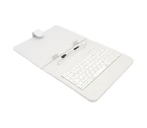 AIREN AiTab Leather Case 2 kožené pouzdro pro 8" tablet bílá / s USB klávesnicí / CZ / SK 
