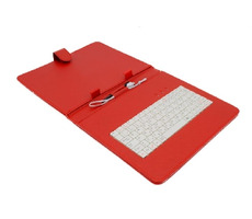 AIREN AiTab Leather Case 3 kožené pouzdro pro 9.7" tablet červená / s USB klávesnicí / CZ / SK