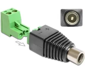 Delock adaptér DC 2.1 x 5.5 mm samice na svorkovnici 2 piny 2-části