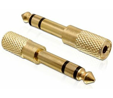 DeLock adaptér stereo jack 6.35 mm samec na stereo jack 3.5 mm samice