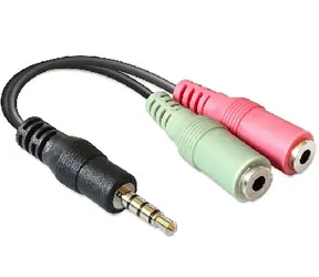 Delock adaptér stereo jack 3.5 mm samec > 2 x stereo jack 3.5 mm samice