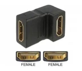 Delock adaptér HDMI samice - HDMI samice / 90° dole