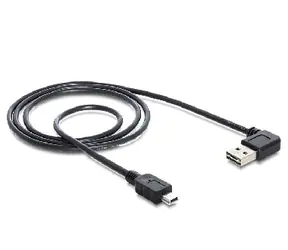 DeLock kabel EASY USB 2.0 A samec / pravoúhlý > USB 2.0 mini samec / 1 m