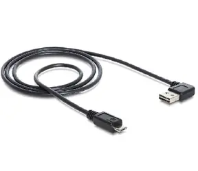 DeLock kabel EASY USB 2.0 A samec / pravoúhlý > USB 2.0 micro B samec / 1 m