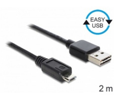 DeLock kabel EASY USB 2.0 A samec > USB 2.0 micro B samec / 2 m
