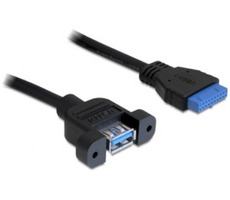 DeLock kabel interní 19pin USB 3.0  > 1 x USB 3.0 A samice / 50cm