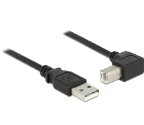 Delock kabel USB 2.0 A samec > USB 2.0 B samec / pravoúhlý / 5 m