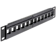 Delock 10" Keystone Patch Panel / 12 Portů